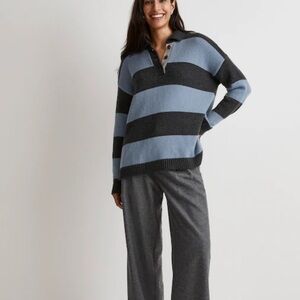 Madewell Rugby Stripe Polo Sweater
